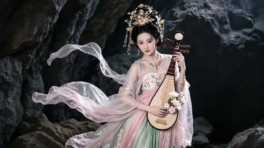 4k仙女壁纸 - 发冠 - 古装 - 国风「哲风壁纸」