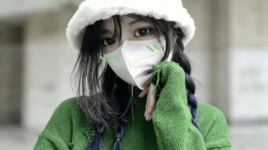 3k口罩壁纸-氛围感 - 壁纸-绿色毛衣壁纸分享「哲风壁纸」