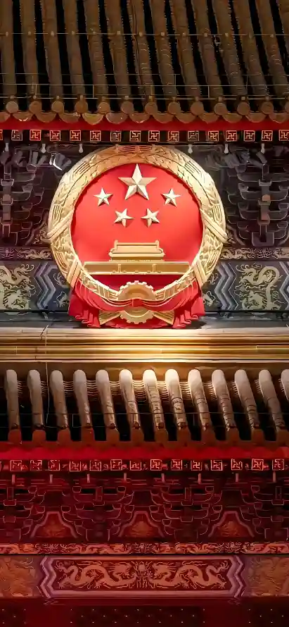 4k国风壁纸 - 红色 - 庄严 - 国徽「哲风壁纸」
