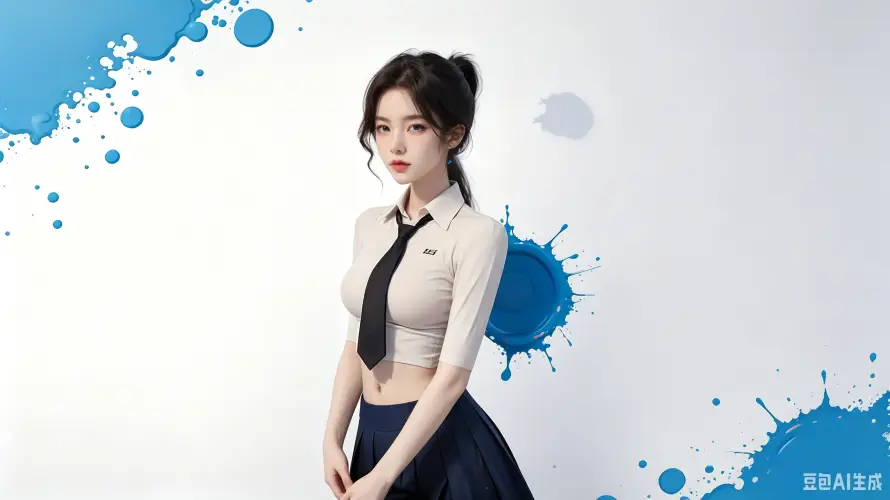 4k人像壁纸 - 制服 - 泼墨 - 电脑「哲风壁纸」 4k人像壁纸 - 制服 - 泼墨 - 电脑「哲风壁纸」