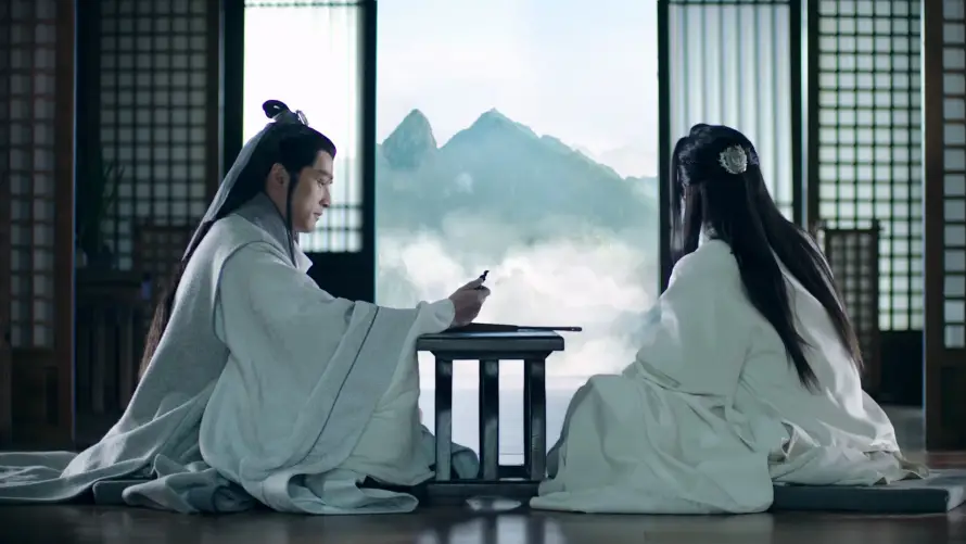 4k古风壁纸 - 山水 - 古装 - 白衣「哲风壁纸」