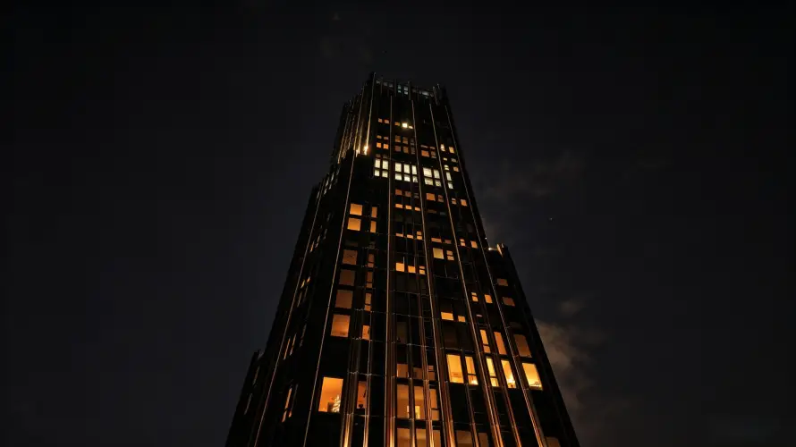 4k仰视壁纸 - 城市 - 夜景 - 建筑「哲风壁纸」 4k仰视壁纸 - 城市 - 夜景 - 建筑「哲风壁纸」