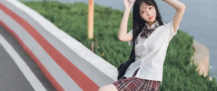 3k24壁纸-142与公路-jk制服免费下载「哲风壁纸」