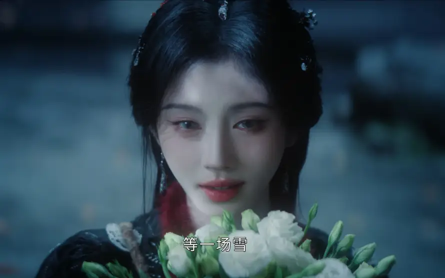 4k黑发壁纸 - 下雪 - 古风 - 清冷「哲风壁纸」