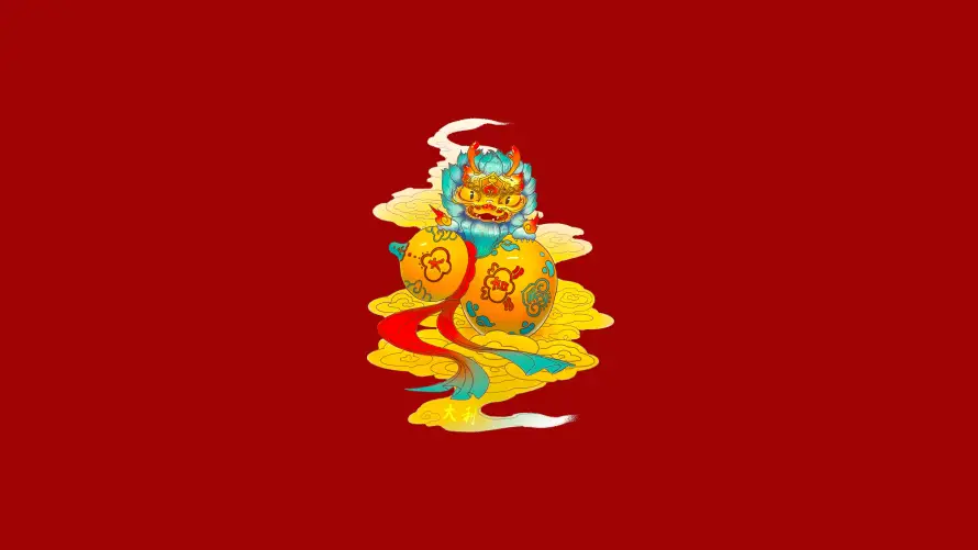 4k喜庆壁纸-电脑壁纸与国潮-红色背景壁纸推荐「哲风壁纸」