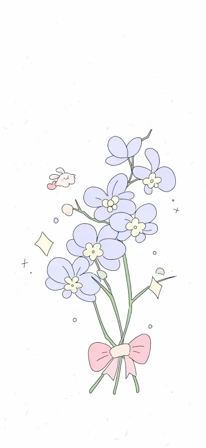4k手绘壁纸 - 插画 - 粉色 - 花朵「哲风壁纸」