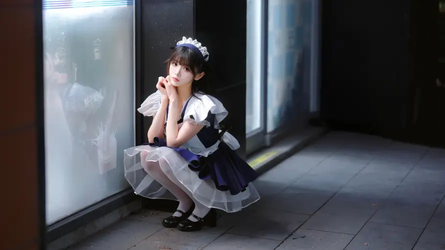 4k光影壁纸 - 发箍 - 女仆 - 少女「哲风壁纸」