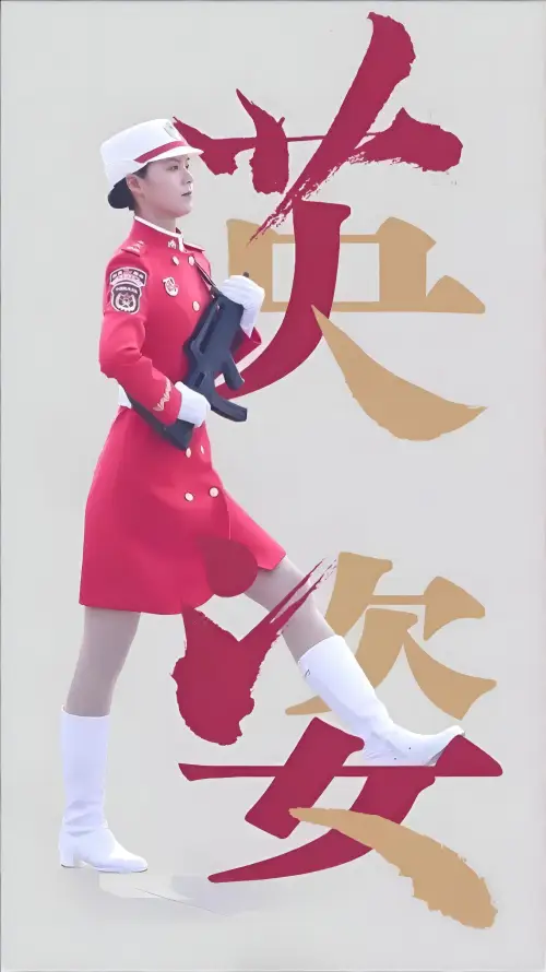4k制服壁纸 - 女兵 - 枪械 - 正步「哲风壁纸」