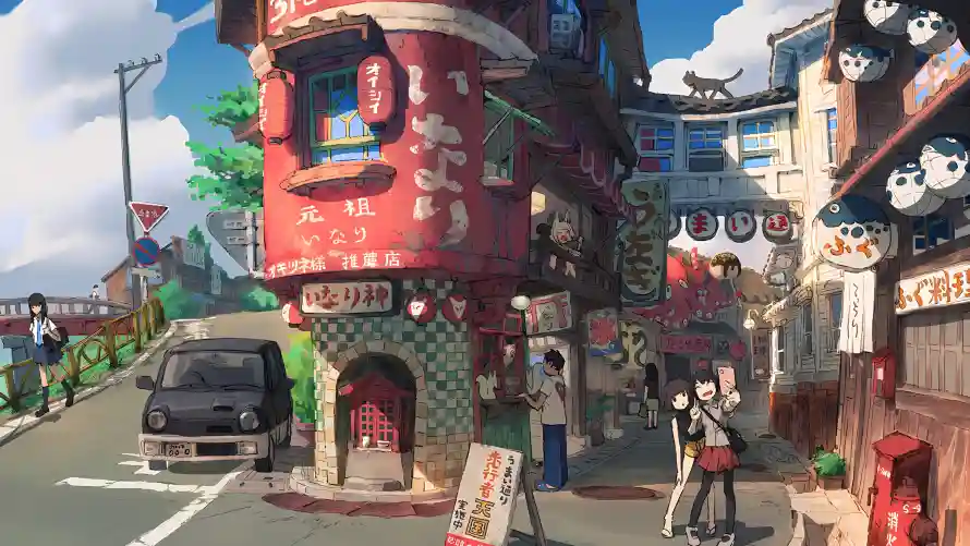 4k商铺壁纸 - 汽车 - 治愈 - 猫咪「哲风壁纸」