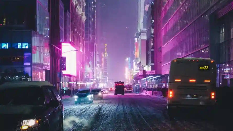 4k冬季壁纸 - 雪 - 城市 - 夜晚「哲风壁纸」 4k冬季壁纸 - 雪 - 城市 - 夜晚「哲风壁纸」