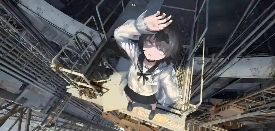 2k制服壁纸-二次元与废墟-jk少女壁纸分享「哲风壁纸」
