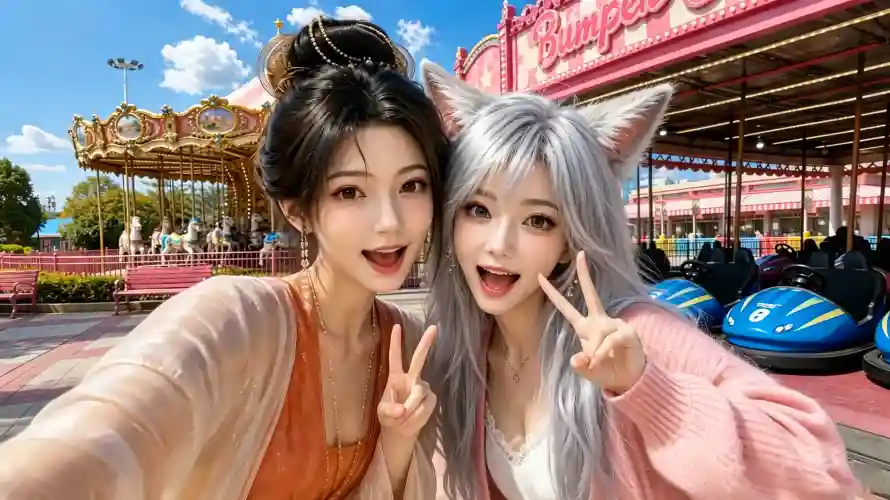 4k少女壁纸 - 户外 - 比耶 - 狐耳「哲风壁纸」 4k少女壁纸 - 户外 - 比耶 - 狐耳「哲风壁纸」
