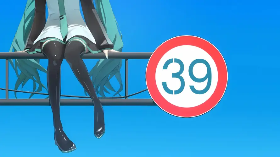 2k39壁纸-黑丝袜和坐姿-初音未来壁纸推荐「哲风壁纸」