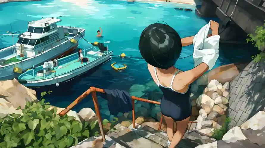 2k夏日壁纸-二次元 - 小湖-短发少女壁纸分享「哲风壁纸」