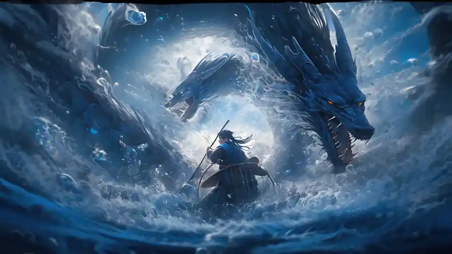 4k武侠壁纸 - 龙 - 水浪 - 海浪「哲风壁纸」 4k武侠壁纸 - 龙 - 水浪 - 海浪「哲风壁纸」