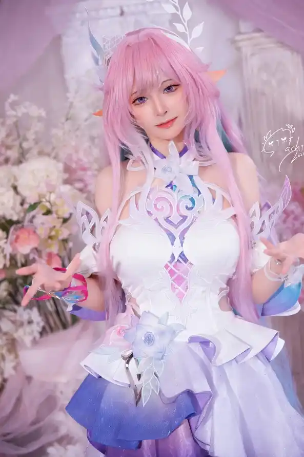 4k白裙壁纸 - 粉色 - 美女 - 鲜花「哲风壁纸」