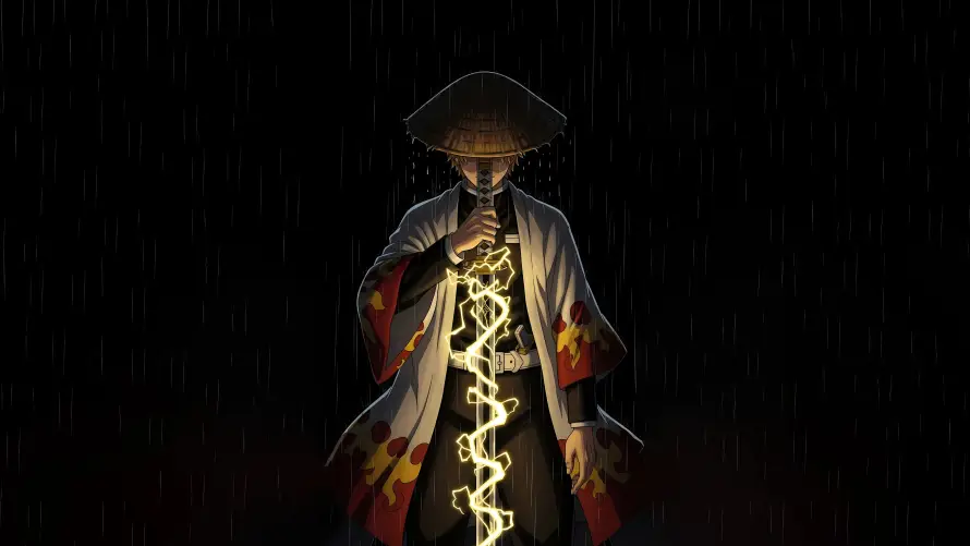 4k武士壁纸 - 暗色 - 炫酷 - 斗笠「哲风壁纸」