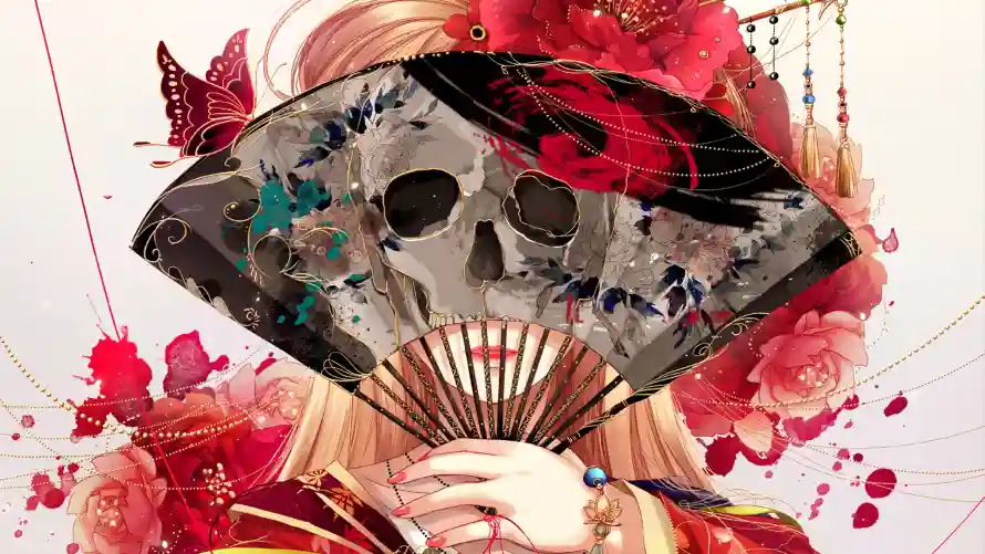 4k蝴蝶壁纸 - 玫瑰 - 动漫 - 古风「哲风壁纸」