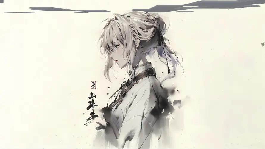4k侧脸壁纸 - 国风 - 少女 - 影漫「哲风壁纸」