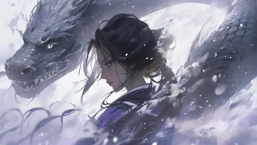 4k侧脸壁纸-二次元 - 龙-动漫电脑壁纸热门的壁纸「哲风壁纸」