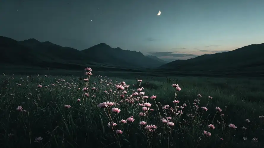 4k图片壁纸 - 夜晚 - 好看 - 山脉「哲风壁纸」