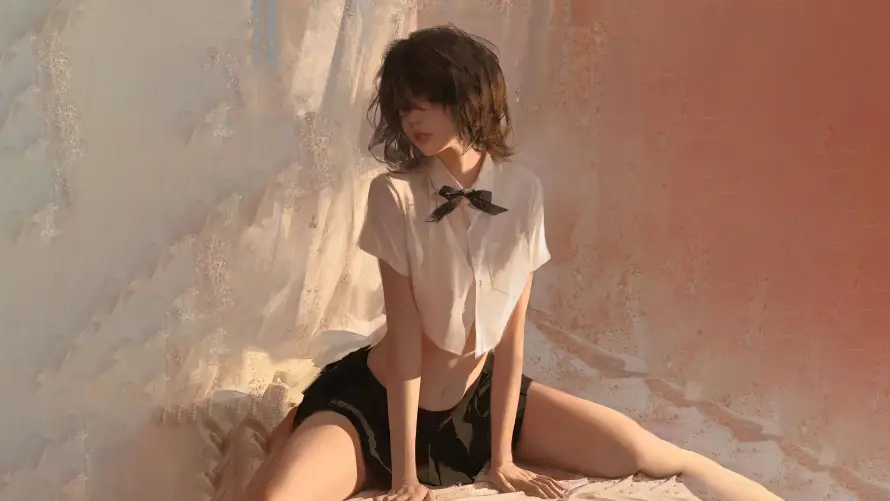 5k人像壁纸-氛围感 - jk-写实美女热门的壁纸「哲风壁纸」