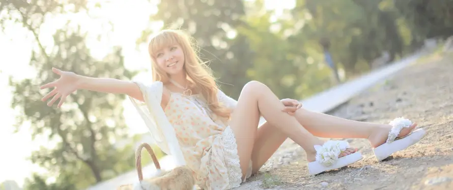 3k57壁纸-954和凉鞋-金发美女热门的壁纸「哲风壁纸」