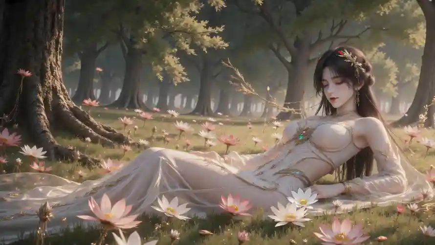 4k古装壁纸 - 古风 - 森林 - 美女「哲风壁纸」
