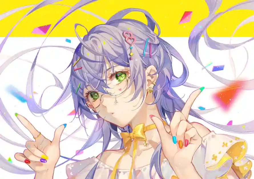 4k彩屑壁纸-VCP壁纸和插画-彩色美甲免费下载「哲风壁纸」
