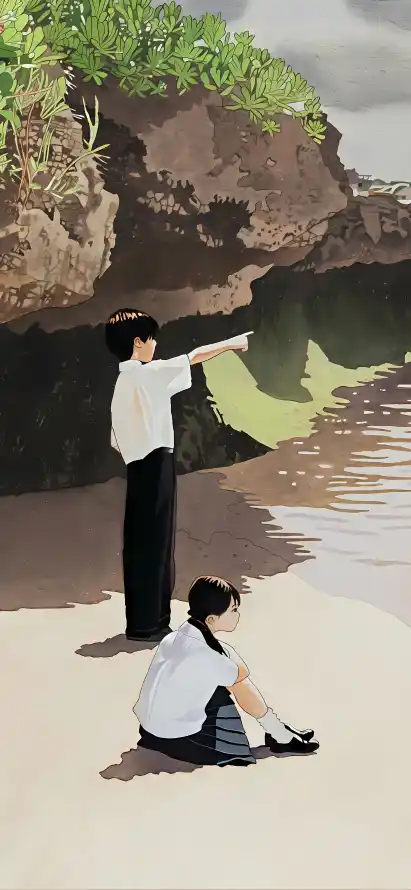 4k夏天壁纸 - 学生 - 少女 - 少男「哲风壁纸」