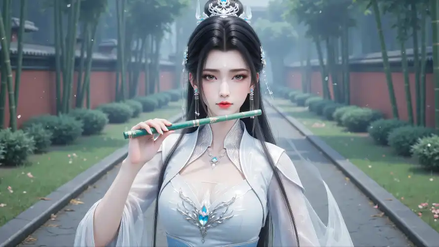 6k仙侠壁纸-李慕婉 - 红墙-壁纸分享「哲风壁纸」