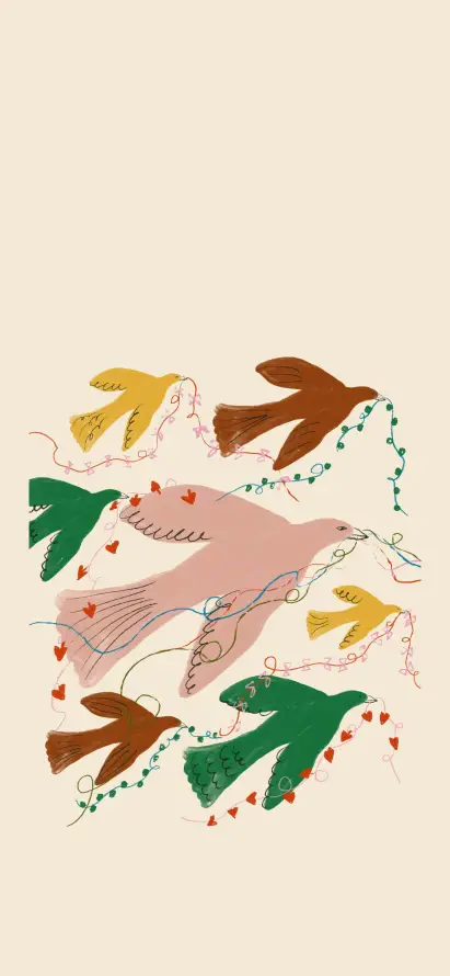 4k彩色壁纸 - 手绘 - 插画 - 爱心「哲风壁纸」