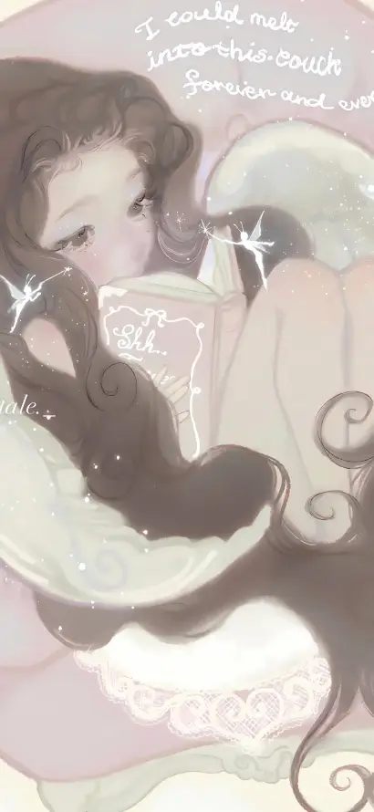 4k卷发壁纸 - 少女 - 手绘 - 插画「哲风壁纸」