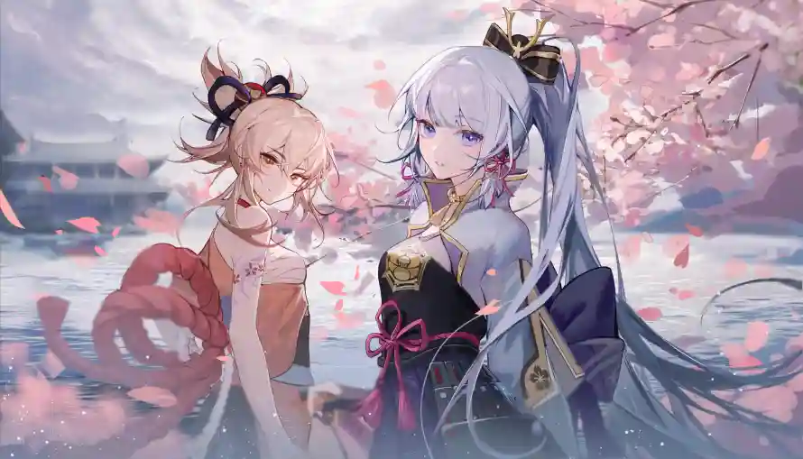 4k原神壁纸 - 和风 - 宵宫 - 樱花「哲风壁纸」