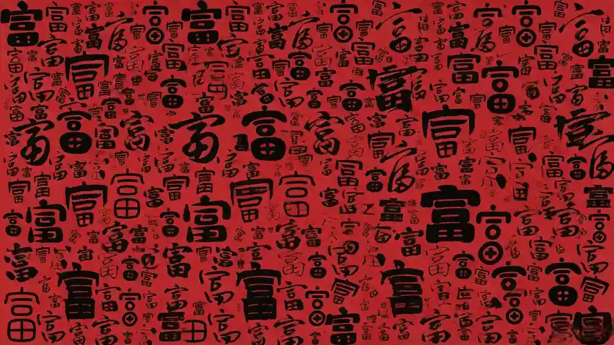 3k书法壁纸-红色壁纸和百富-免费下载「哲风壁纸」