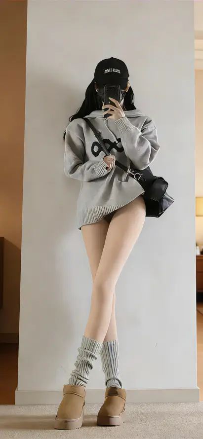 4k室内壁纸 - 少女 - 美女 - 厚底鞋「哲风壁纸」