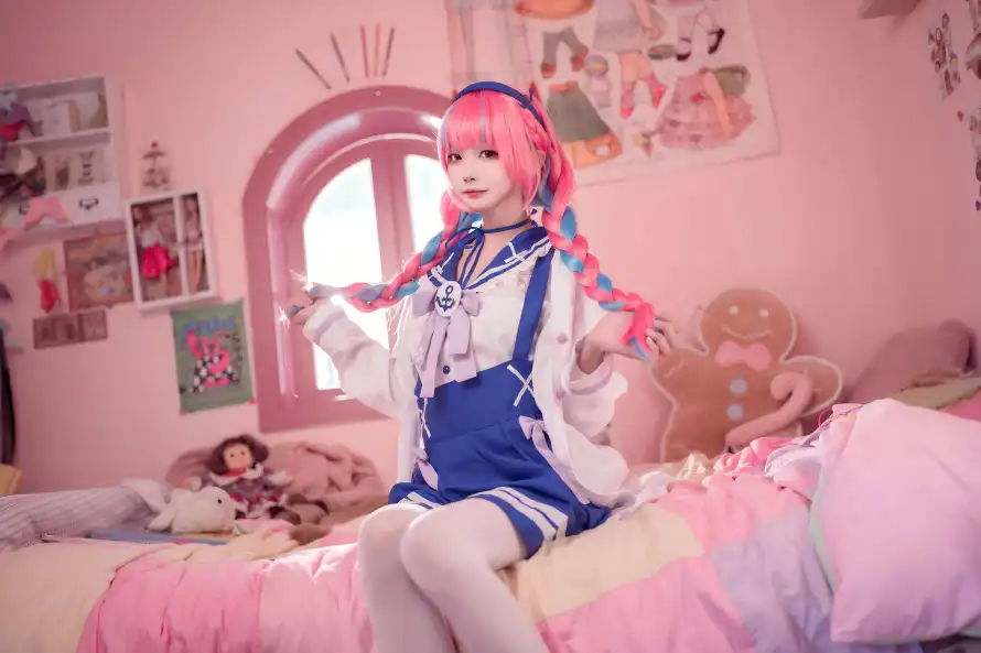 4k白丝壁纸 - 水手服 - cos - 背带裙「哲风壁纸」