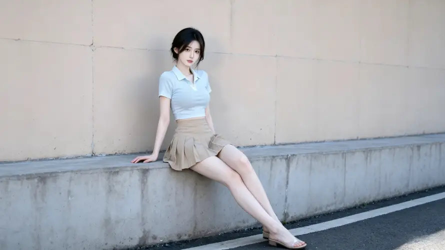 4k坐姿壁纸 - 好看 - 户外 - 路边「哲风壁纸」
