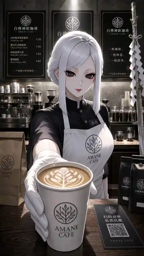 4k制服壁纸 - 围裙 - 少女 - 拿铁「哲风壁纸」