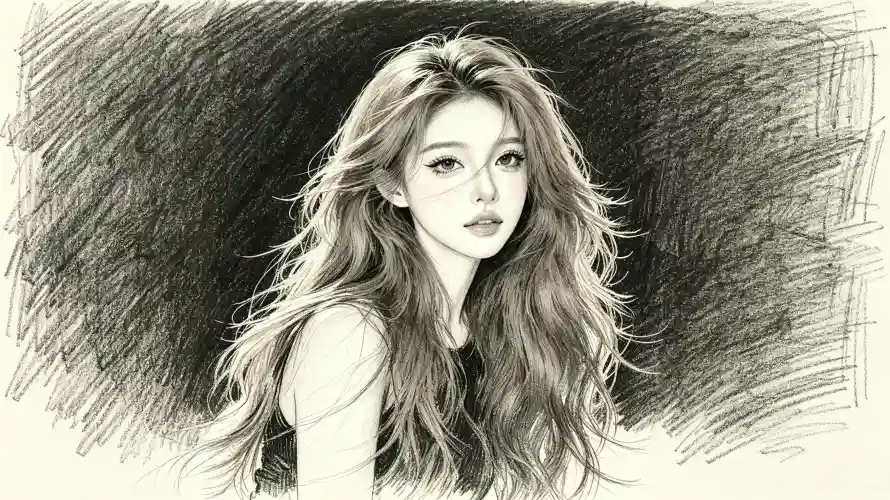 4k长发壁纸 - 卷发 - 美女 - 少女「哲风壁纸」