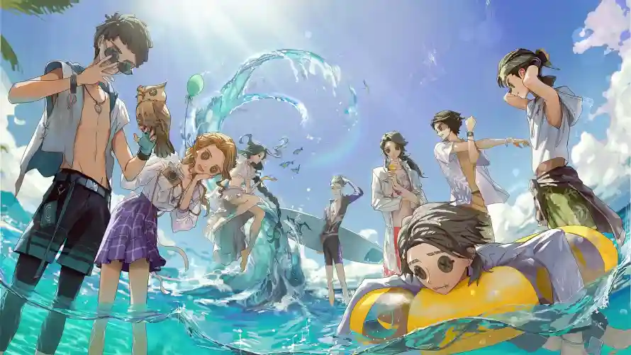 2k冲浪壁纸-游泳圈与夏日-游戏角色壁纸分享「哲风壁纸」