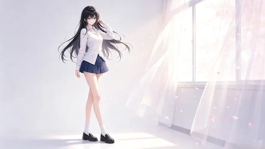 4kjk壁纸 - 好看 - 少女 - 教室「哲风壁纸」