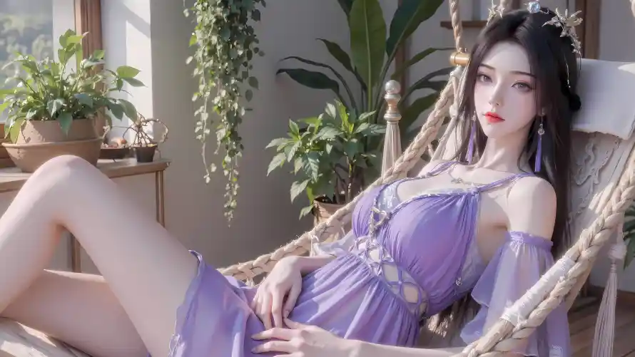8k吊椅壁纸-二次元 - 国漫-古风美女热门的壁纸「哲风壁纸」