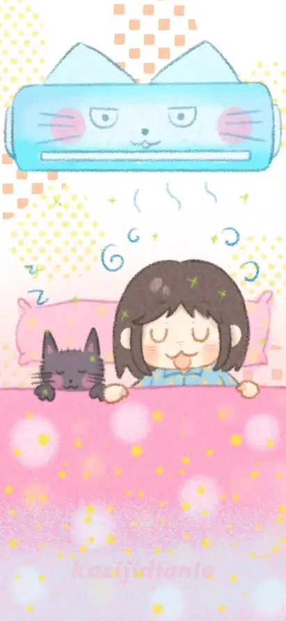 4k冷气壁纸 - 可爱 - 夏日 - 床铺「哲风壁纸」