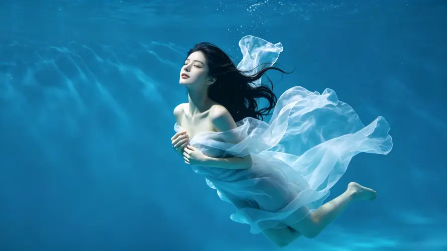 4k人像壁纸 - 写真 - 好看 - 水下「哲风壁纸」