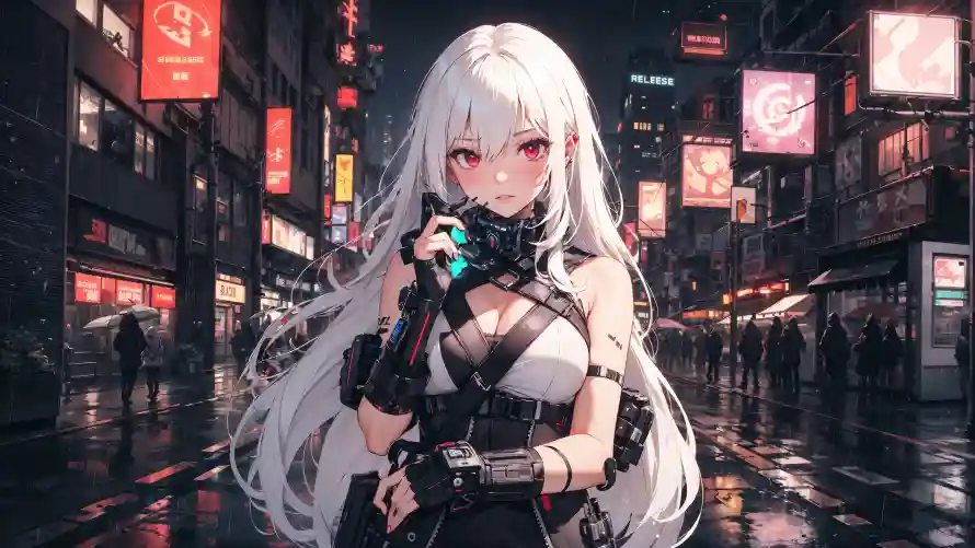 4k少女壁纸-二次元 - 白发-4K美女免费下载「哲风壁纸」