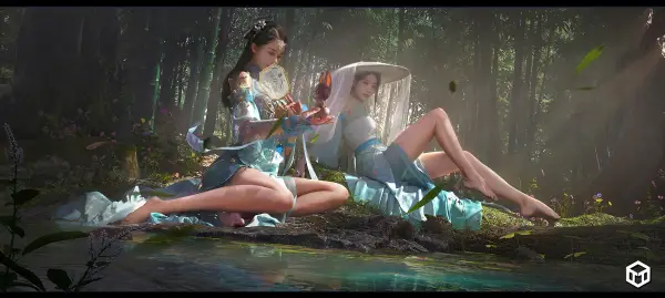 2k夏科壁纸-艺术站 - 旗袍-幻想女孩壁纸分享「哲风壁纸」