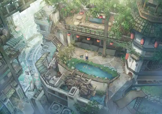 4k建筑壁纸-奇幻建筑 - 水-幻想艺术热门的壁纸「哲风壁纸」