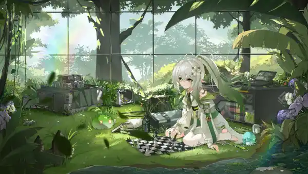 4k彩虹壁纸-尖耳朵 - 棋-日本动画片热门的壁纸「哲风壁纸」