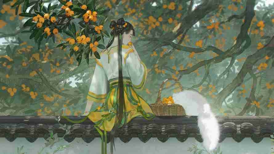 2k分支壁纸-双马尾和吃-斑驳的阳光免费下载「哲风壁纸」